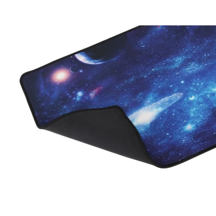 Mousepad Mare Cauciucat VarioShop®, Pentru Gaming, Birou, Office, Antiderapant, Rezistent la Apa, Cusaturi Anti-Rupere, model Galaxia, dimenisune 88 x 30 cm, Multicolor [5]