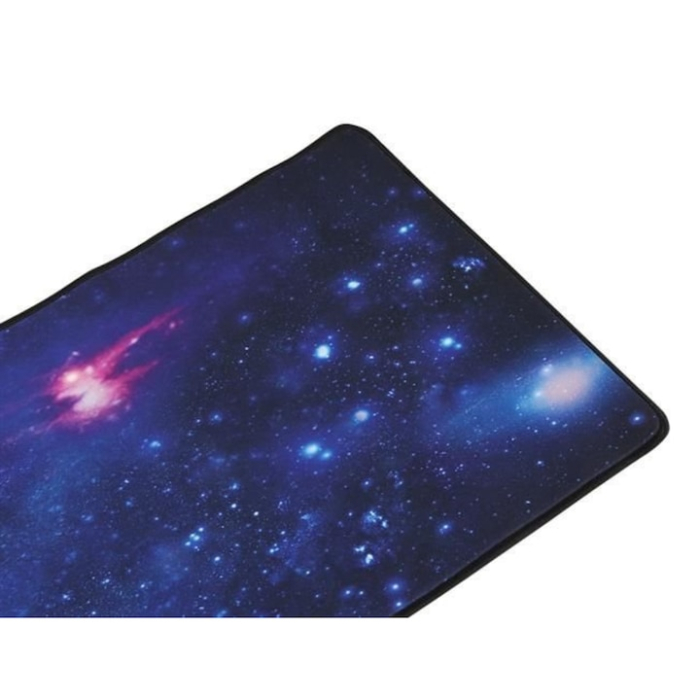 Mousepad Mare Cauciucat VarioShop®, Pentru Gaming, Birou, Office, Antiderapant, Rezistent la Apa, Cusaturi Anti-Rupere, model Galaxia, dimenisune 88 x 30 cm, Multicolor [3]