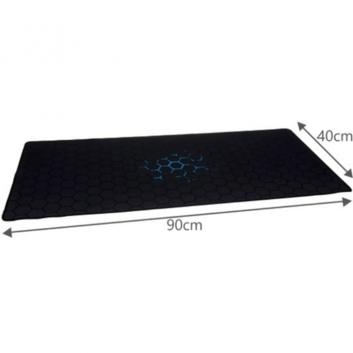 Mousepad Pentru Gaming VarioShop®, Impermeabil, Strat Anti-Derapant, Suprafata Mare de Lucru, Confortabil, Stabil, Usor de Curatat, Design Modern si Elegant, Model Fagure, Marime XXL, 90 x 40 cm, Negr [6]
