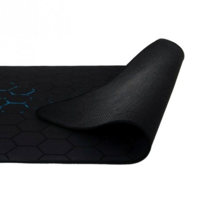 Mousepad Pentru Gaming VarioShop®, Impermeabil, Strat Anti-Derapant, Suprafata Mare de Lucru, Confortabil, Stabil, Usor de Curatat, Design Modern si Elegant, Model Fagure, Marime XXL, 90 x 40 cm, Negr [12]