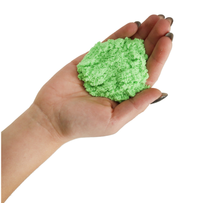 Nisip kinetic pentru copii VarioShop®, modelabil, reutilizabil, pentru joaca acasa, gradinita si activitati senzoriale, 1 kg, verde [10]