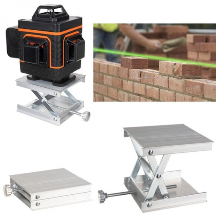Nivela Laser VarioShop®, Masurare 4D, 360°, 16 linii, 25 m, Functie Auto-Aliniere, Suport Montare pe Perete, Rezistenta la Apa/Praf, 12 x 10 x 13 cm, Negru/Portocaliu [7]