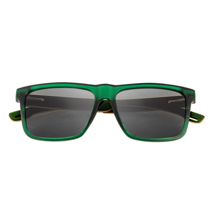 Ochelari de soare polarizati cu protectie UV400 VarioShop®, din lemn, rama eleganta si brate din lemn, cutie de protectie, Verde [8]