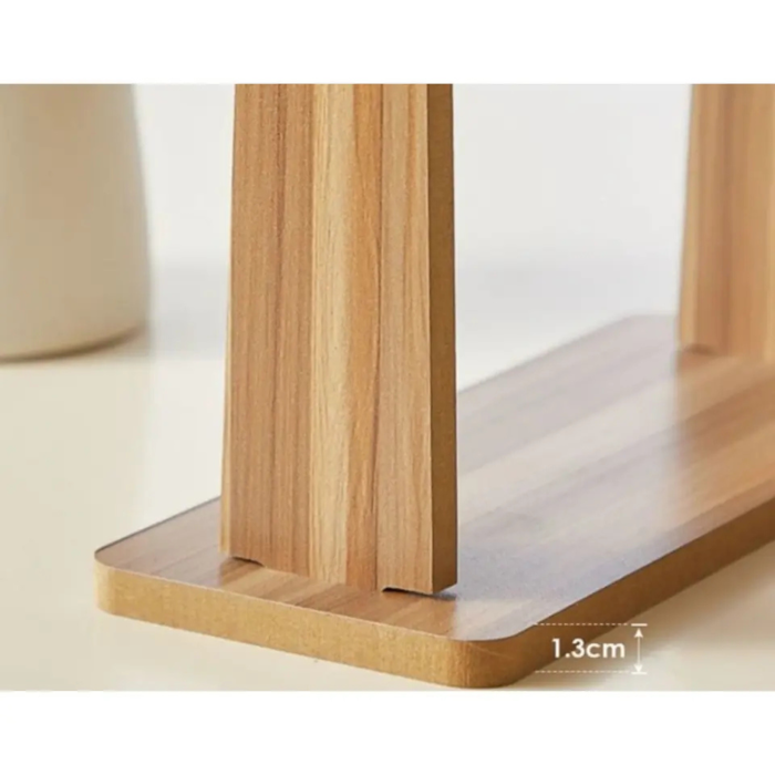 Oglinda cosmetica dreptunghiulara VarioShop®, cu suport din lemn, reglabila, pentru machiaj si ingrijire, design modern, 25x22 cm [6]