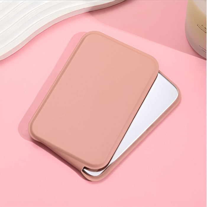 Oglinda cosmetica pliabila VarioShop®, compacta, de buzunar, ideala pentru geanta si calatorii, 7 x 10.8 cm, roz [5]