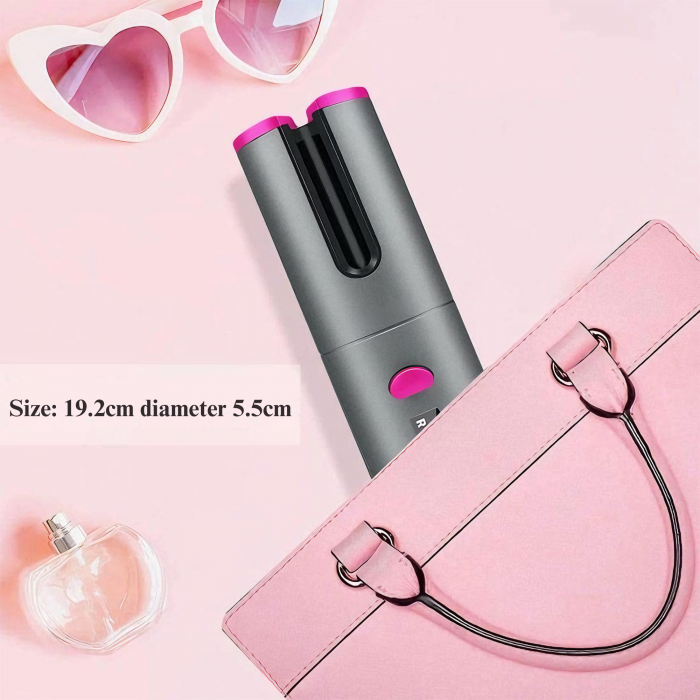 Ondulator automat portabil VarioShop®, invelis ceramic, fara fir, protectie avansata, temperatura reglabila 150-200 grade, potrivit pentru orice tip de par, baterie durabila, ideal pentru calatorii, i [15]