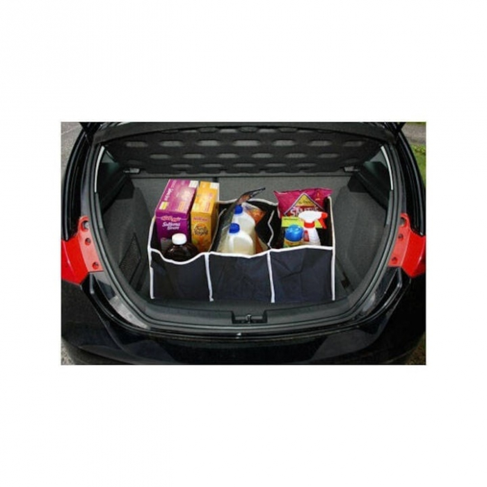 Organizator auto pliabil pentru portbagaj VarioShop®, 3 compartimente, 4 buzunare, 58 x 32 x 32 cm, Negru [13]