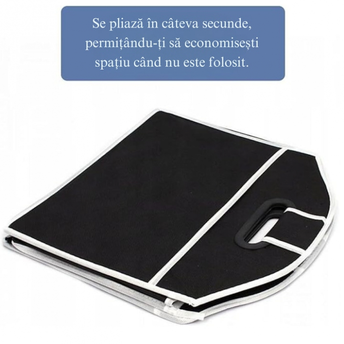 Organizator auto pliabil pentru portbagaj VarioShop®, 3 compartimente, 4 buzunare, 58 x 32 x 32 cm, Negru [4]