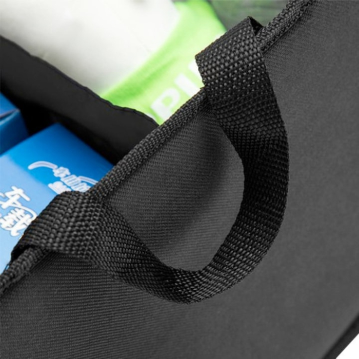 Organizator auto pliabil pentru portbagaj VarioShop®, compartimente multiple, pereti rigidizati, manere de transport si buzunare, pentru accesorii auto, cumparaturi, excursii, camping [6]