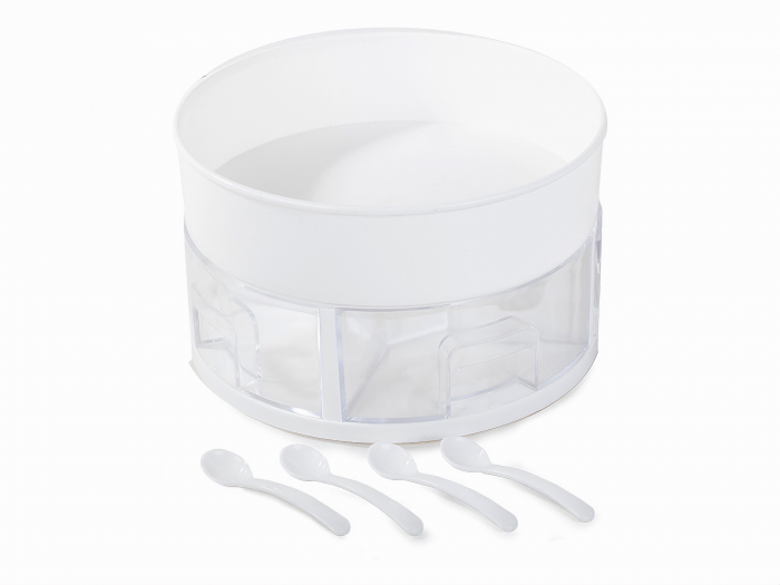 Organizator rotativ pentru bucatarie VarioShop®, cu sertare de condimente si lingurite din plastic, design compact si rotund, 13x22, 5 cm [12]