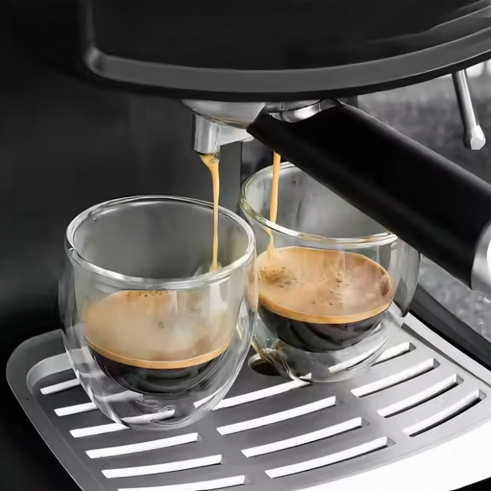 Pahar din sticla cu pereti dubli 70 ml VarioShop®, ideal pentru espresso, design modern, din sticla borosilicata termorezistenta, transparent, dimensiuni 6.2 cm x 7 cm [3]