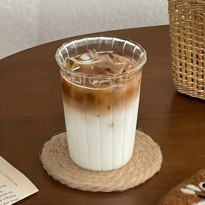 Pahar pentru limonada, cafea si ceai VarioShop®, design modern, sticla transparenta borosilicata, rezistent, 12x8, 5 cm, 420 ml [7]