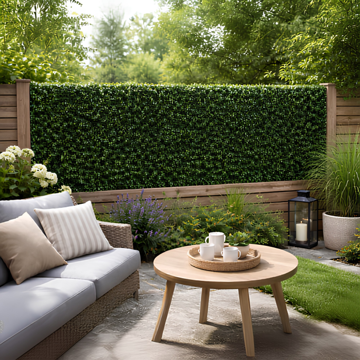 Panou decorativ din plante artificiale VarioShop®, pentru balcon, terasa si gard, rezistent la intemperii, 60x40 cm, verde [5]