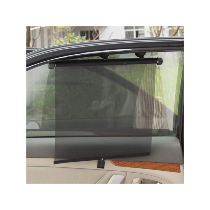 Parasolar auto rulabil VarioShop, set 2 buc, protectie UV, fixare cu ventuze si velcro, negru, pentru geam lateral [13]