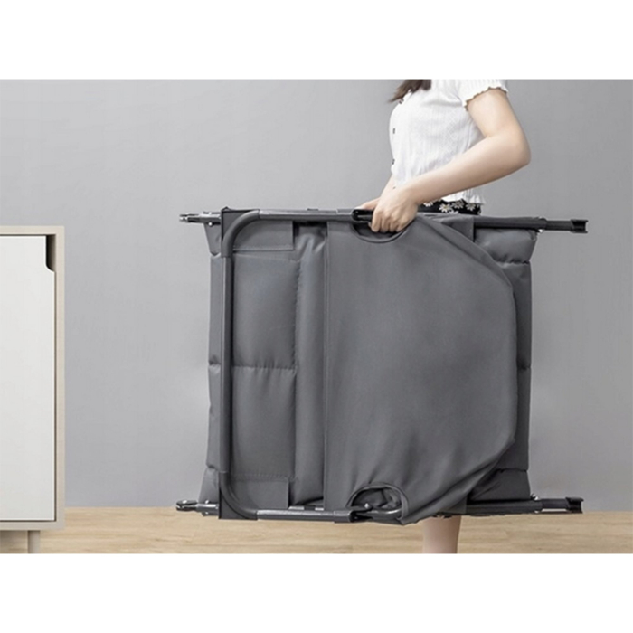 Pat de camping VarioShop, Reglabil, Buzunar depozitare, Pliabil, Sarcina maxima 120 kg, 190 x 65 x 28 cm, Gri [14]