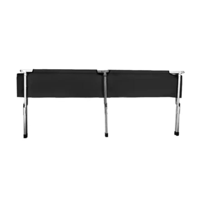 Pat pliabil VarioShop®, ideal pentru calatorie, camping, constructie solida din otel inoxidabil, sarcina maxima 110 kg, 189 x 70 x 43 cm, Negru [12]
