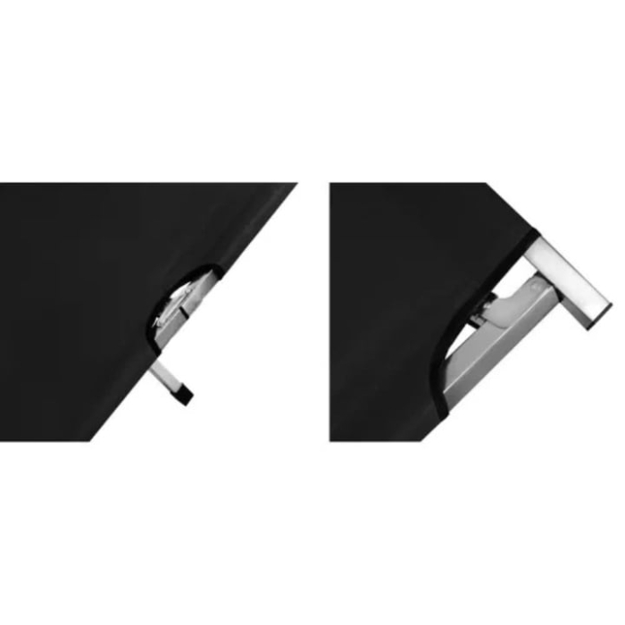 Pat pliabil VarioShop®, ideal pentru calatorie, camping, constructie solida din otel inoxidabil, sarcina maxima 110 kg, 189 x 70 x 43 cm, Negru [9]