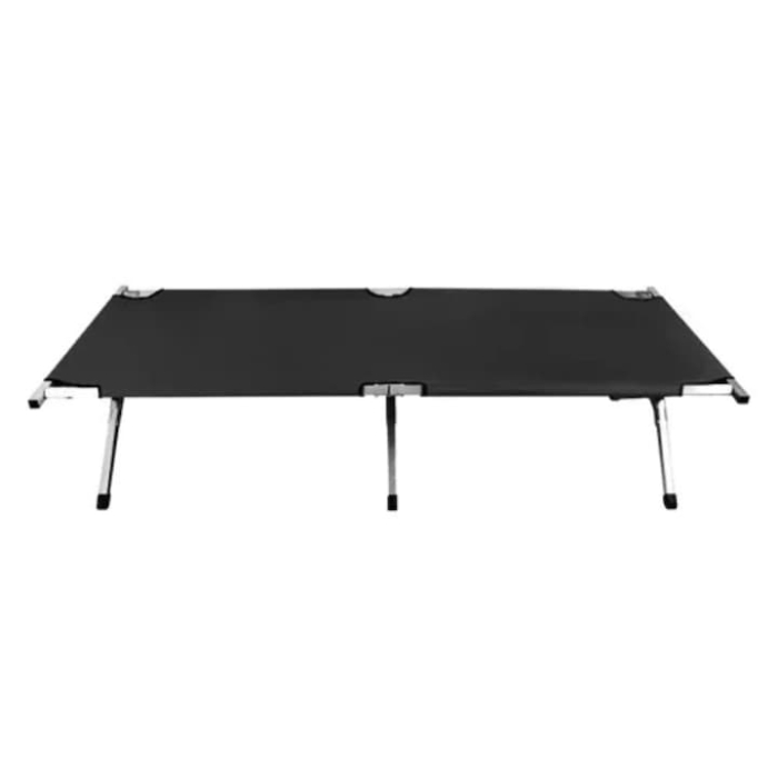 Pat pliabil VarioShop®, ideal pentru calatorie, camping, constructie solida din otel inoxidabil, sarcina maxima 110 kg, 189 x 70 x 43 cm, Negru [10]