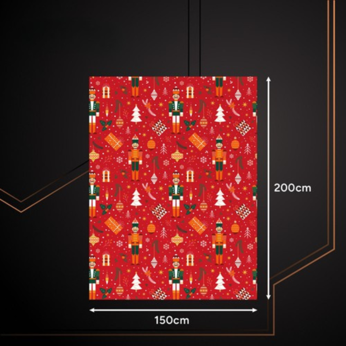 Patura de Craciun VarioShop, set, rosu, 150x200cm, moale, calduroasa [3]