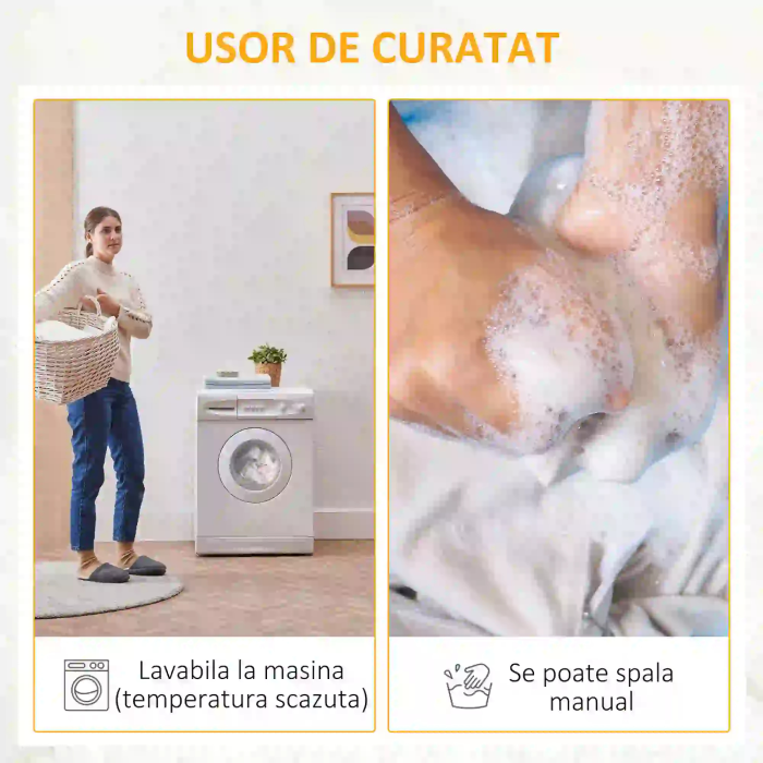 Patura groasa fata-verso 150x200 cm VarioShop®, moale, calduroasa si eleganta, ideala pentru pat sau canapea, gri [4]