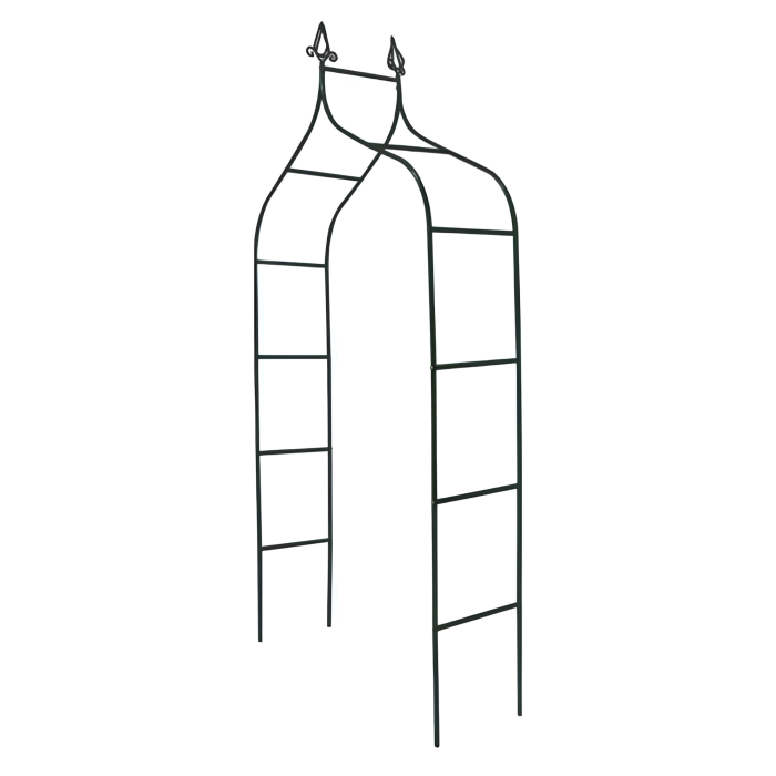 Pergola de gradina VarioShop®, pentru plante cataratoare, arc decorativ din otel, 140 x 265 cm, negru [14]