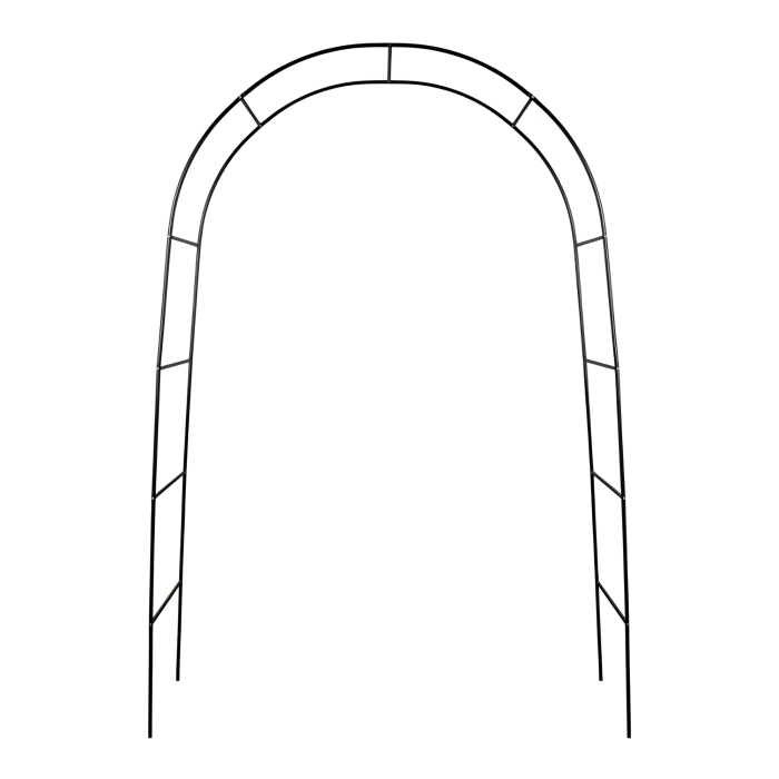 Pergola de gradina VarioShop®, pentru plante cataratoare, structura din fier, decor exterior, 240 x 140 x 38 cm, negru [9]