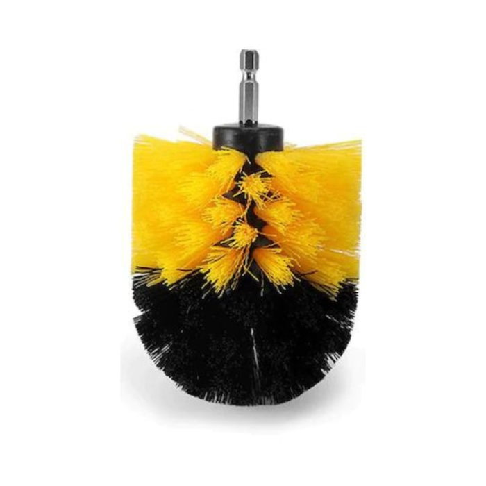 Perie curatare universala VarioShop®, cu adaptor bormasina autofiletanta, duritate medie, galbena/negru [1]