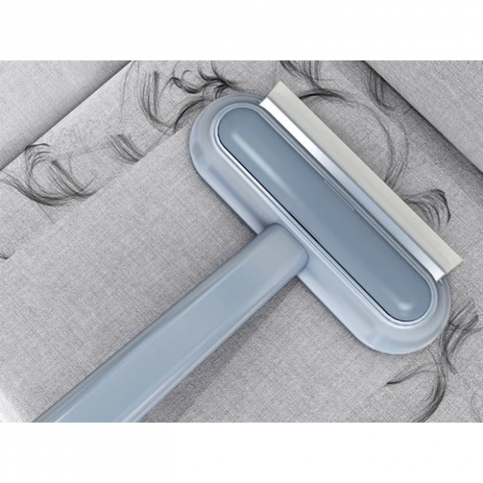 Perie de Curatat 4 in 1 VarioShop®, Multifunctionala, Design Detasabil, Perie pentru Indepartarea Parului de Animale Inclusa, Gama Mare de Utilizare, 46 x 18cm, Alb / Albastru [13]