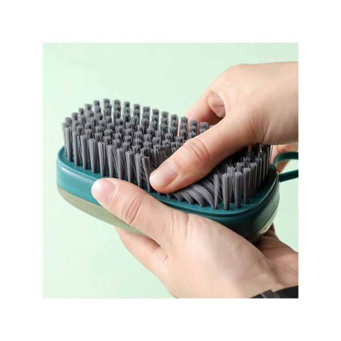 Perie de curatat cu recipient pentru detergent VarioShop®, multifunctionala, distribuirea controlata a lichidului, plastic si silicon, 11.5 x 5.5 cm, Albastru [11]