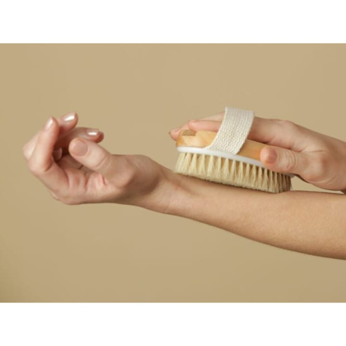 Perie de masaj pentru corp VarioShop®, cu peri naturali din agave, exfoliere uscata si umeda, 100% naturala, stimuleaza circulatia, netezeste pielea, relaxeaza musculatura [5]