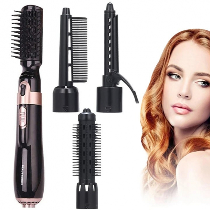 Perie Electrica 4 in 1 VarioShop®, Ondulare, Uscare, Pieptanare, Indreptare, pentru Toate tipurile de par, 2 Trepte de viteza, Putere 550W, Negru [8]