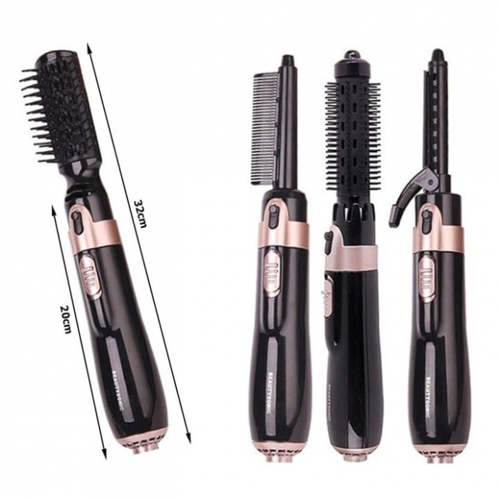 Perie Electrica 4 in 1 VarioShop®, Ondulare, Uscare, Pieptanare, Indreptare, pentru Toate tipurile de par, 2 Trepte de viteza, Putere 550W, Negru [2]