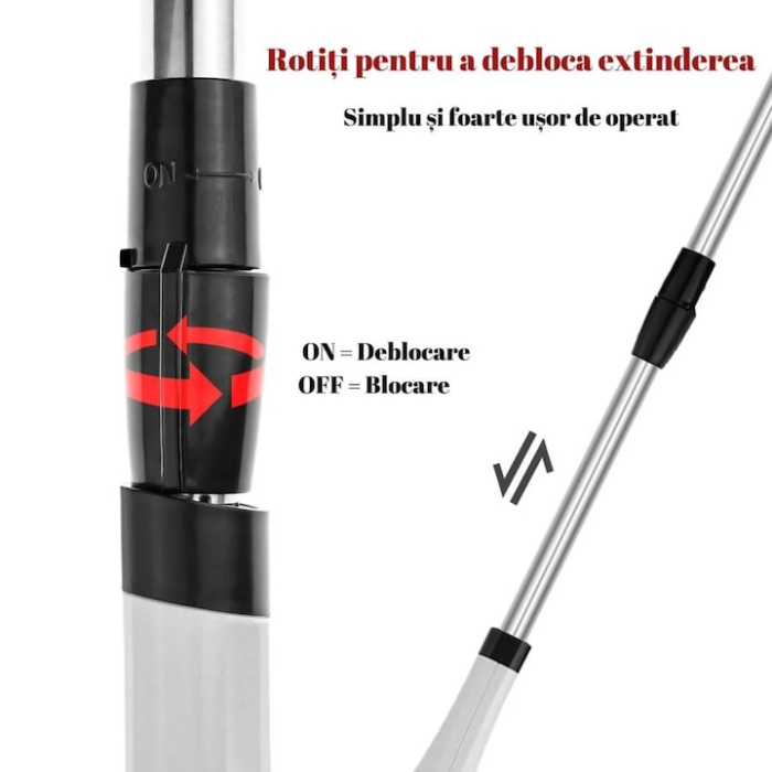 Perie electrica de curatat 7 in 1 VarioShop®, Maner Extensibil, Fara Fir, 2 viteze, Accesorii pentru Dus baie, Bucatarie, Cada, Gresie, Perete, Ferestre, Alte suprafete,  Alb [14]