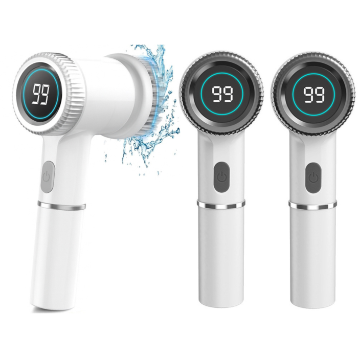 Perie electrica rotativa VarioShop®, fara fir, 5 accesorii interschimbabile, afisaj LCD, acumulator reincarcabil, comutator impermeabil, pentru bucatarie si baie [9]