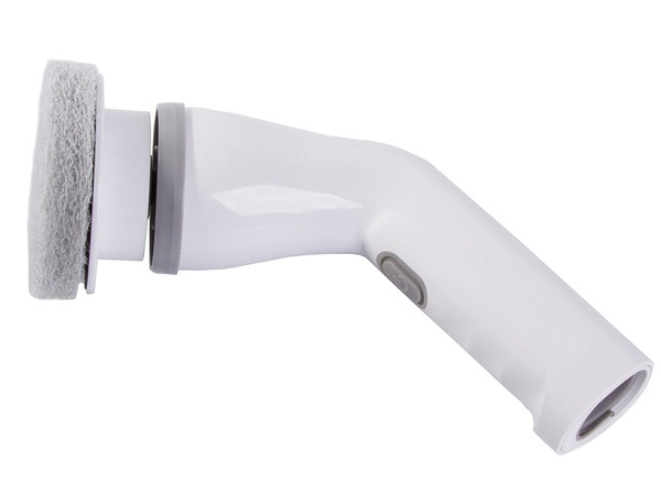 Perie electrica VarioShop®, 2 capete interschimbabile, pentru curatat faianta, gresie, cada, rosturi, incarcator inclus, 20x11 cm, alb/gri [2]