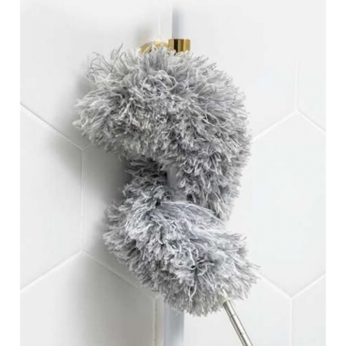 Perie/pamatuf pentru praf VarioShop®, Maner Extensibil pana la 250 cm, Pentru zone greu accesibile, Material microfibra, Antiderapant, Gri [14]