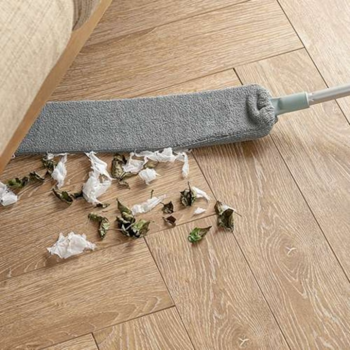 Perie/pamatuf pentru praf VarioShop®, Maner Extensibil pana la 250 cm, Pentru zone greu accesibile, Material microfibra, Antiderapant, Gri [9]