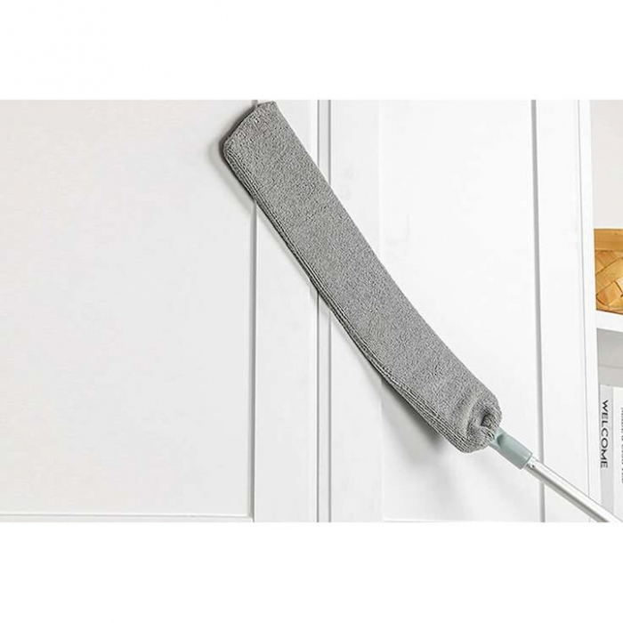 Perie/pamatuf pentru praf VarioShop®, Maner Extensibil pana la 250 cm, Pentru zone greu accesibile, Material microfibra, Antiderapant, Gri [8]