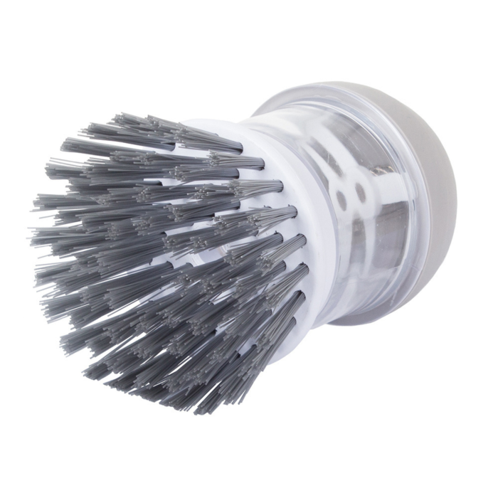 Perie pentru spalat vase VarioShop®, cu rezervor pentru detergent, universala, suport inclus, Gri [12]