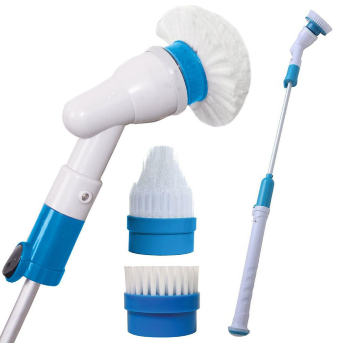 Perie rotativa electrica fara fir VarioShop®, 3 capete interschimbabile, mop curatare rosturi, gresie, faianta, calcar, maner extensibil 105 cm, baterie reincarcabila, 300 rotatii/min [7]