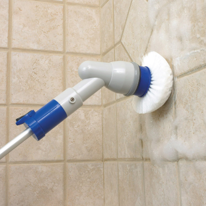 Perie rotativa electrica fara fir VarioShop®, 3 capete interschimbabile, mop curatare rosturi, gresie, faianta, calcar, maner extensibil 105 cm, baterie reincarcabila, 300 rotatii/min [14]