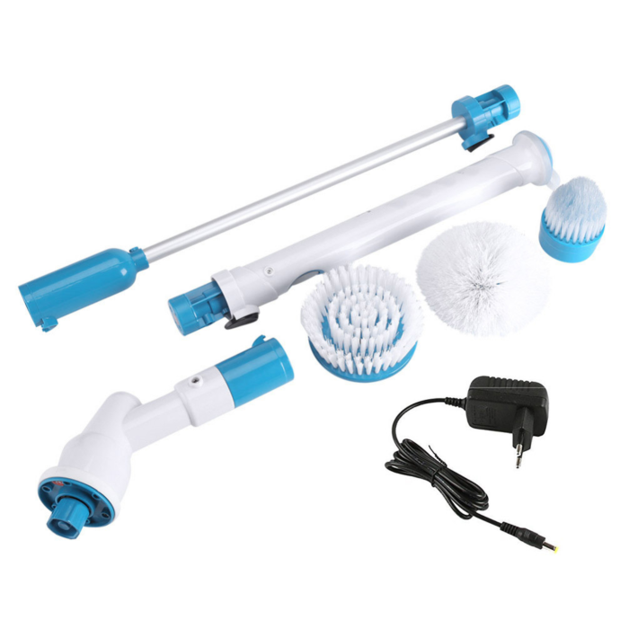 Perie rotativa electrica fara fir VarioShop®, 3 capete interschimbabile, mop curatare rosturi, gresie, faianta, calcar, maner extensibil 105 cm, baterie reincarcabila, 300 rotatii/min [13]