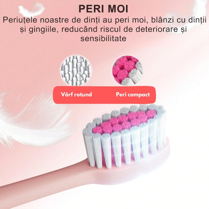 Periuta de dinti electrica sonica VarioShop®, cu 6 moduri de curatare, cronometru inteligent, 4 capete de schimb, husa de transport, incarcare USB, autonomie 60 de zile, 42000 vibratii/min [4]