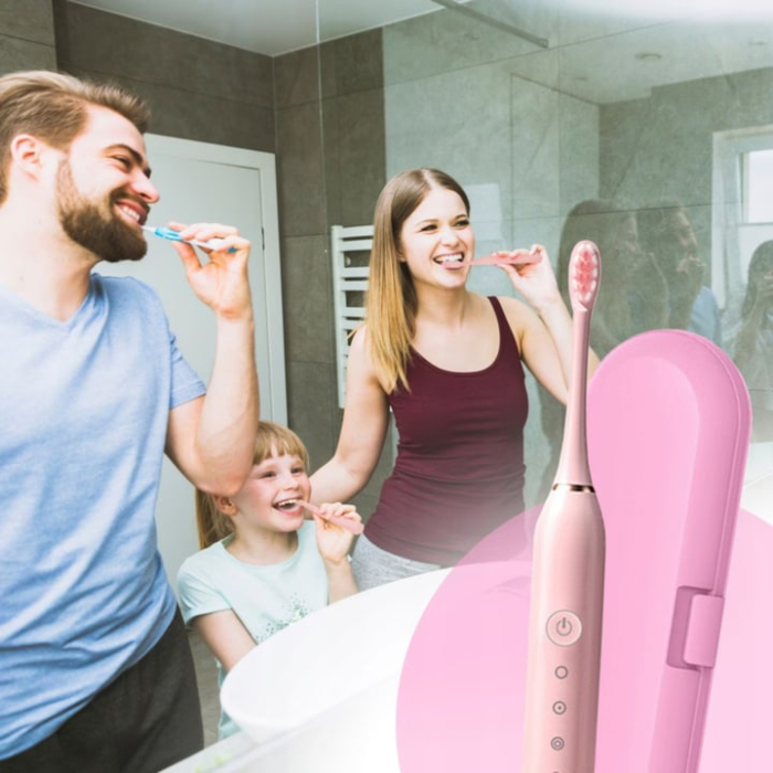 Periuta de dinti electrica sonica VarioShop®, cu 6 moduri de curatare, cronometru inteligent, 4 capete de schimb, husa de transport, incarcare USB, autonomie 60 de zile, 42000 vibratii/min [7]