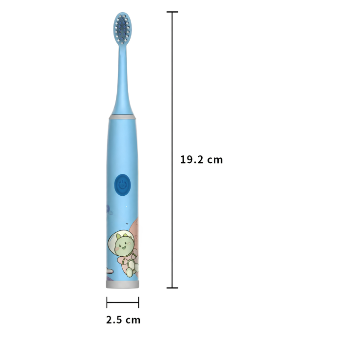 Periuta electrica sonica pentru copii VarioShop®, cu 12 capete de periere, 5 moduri, temporizator, incarcare USB, IPX6, 32.000 vibratii/minut, albastru [4]