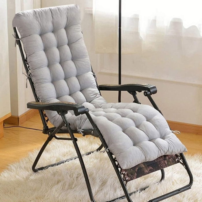 Perna impermeabila pentru sezlong sau scaun de gradina VarioShop®, multifunctionala, pentru gradina, balcon, terasa, piscina, usor de curatat, dimensiuni 165 x 50 cm, Gri [9]