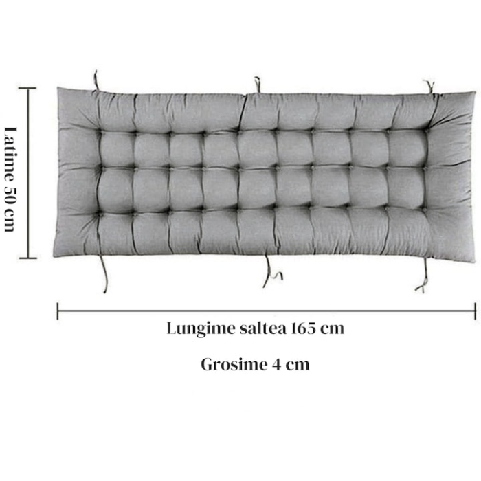 Perna impermeabila pentru sezlong sau scaun de gradina VarioShop®, multifunctionala, pentru gradina, balcon, terasa, piscina, usor de curatat, dimensiuni 165 x 50 cm, Gri [5]