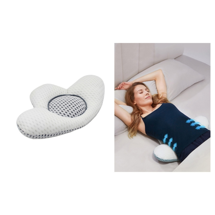 Perna ortopedica pentru suport lombar VarioShop®, multifunctionala, relaxare si corectarea posturii, ideala pentru somn, stat pe scaun sau condus, design ergonomic, spuma de memorie, husa respirabila [6]