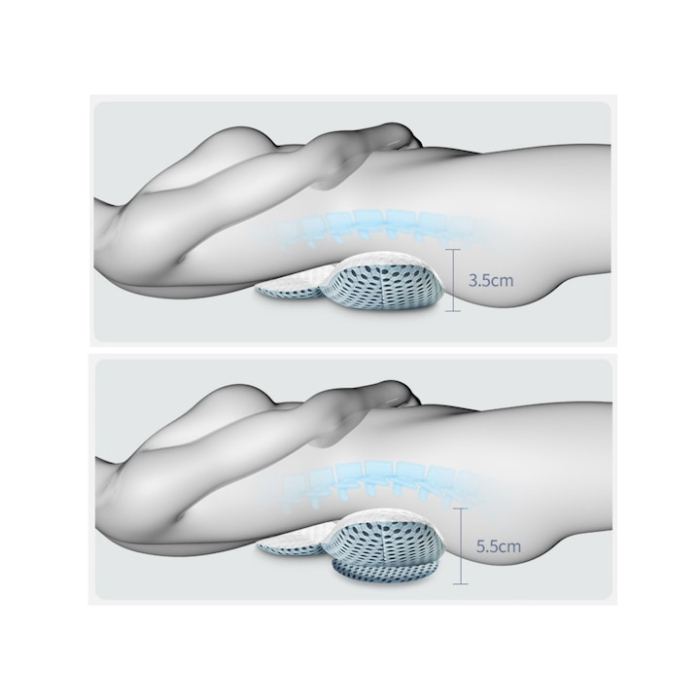 Perna ortopedica pentru suport lombar VarioShop®, multifunctionala, relaxare si corectarea posturii, ideala pentru somn, stat pe scaun sau condus, design ergonomic, spuma de memorie, husa respirabila [5]