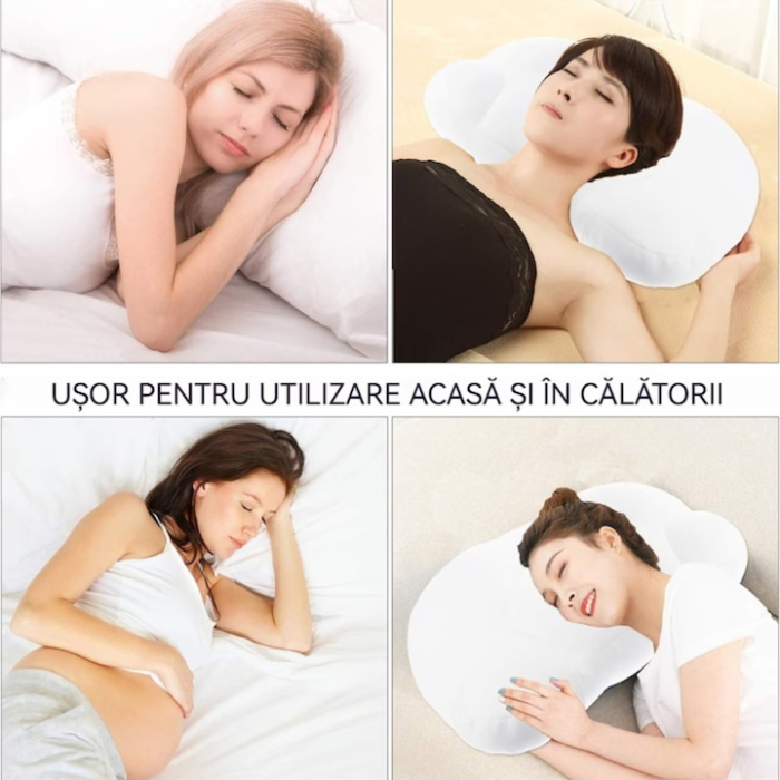 Perna ortopedică VarioShop, antialergenică, spumă fluidă, alb, 45x30x11cm [3]